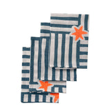 Blue Capri linen napkins (set of 4)