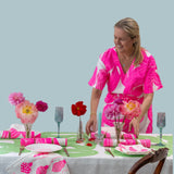 Highlighter pink Graffiti linen kaftan dress - Long or short