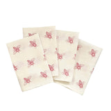 Pink Bee linen napkins (set of 4)