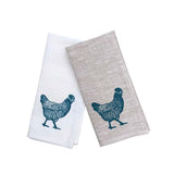 Navy Chook linen napkins (set of 4)