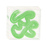 Green Graffiti linen napkins (set of 4)