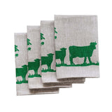 Green Paddock linen napkins (set of 4)