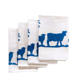 Navy Paddock linen napkins (set of 4)