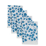 Blue Parsley linen napkins (set of 4)