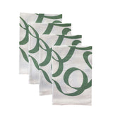 Olive Ribbon linen napkins (set of 4)