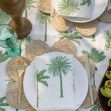 Green Palms linen napkins (set of 4)