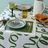 Olive Ribbon linen napkins (set of 4)