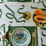 Olive Ribbon linen napkins (set of 4)