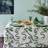 Olive Ribbon linen napkins (set of 4)