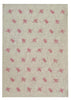 Pink Bees linen tea towel (Natural and off-white)