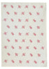 Pink Bees linen tea towel (Natural and off-white)