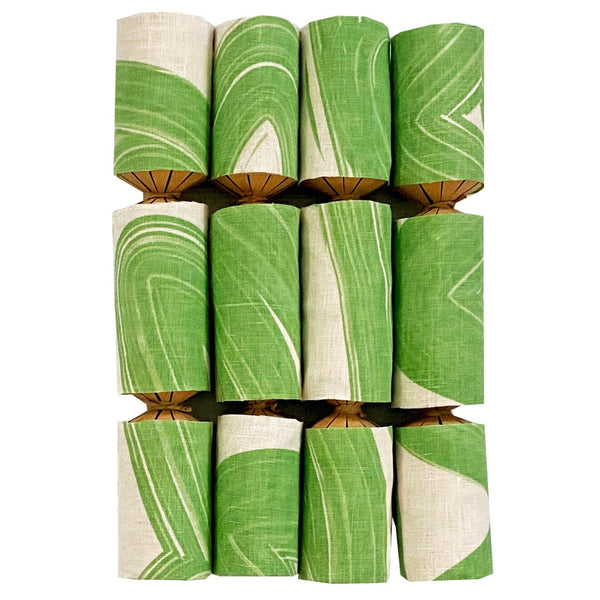 Green Graffiti Christmas bonbons (set of 4)