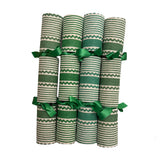 Christmas Bonbons Green Tuxedo stripe linen (set of 4)