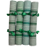 Christmas Bonbons Green Tuxedo stripe linen (set of 4)