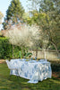 Blue Botanical linen tablecloth