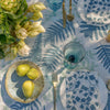 Blue Botanical linen tablecloth