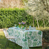 Green Botanical linen tablecloth