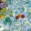 Green Botanical linen tablecloth