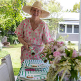 Green Capri linen tablecloth