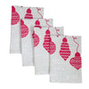 Red Christmas bauble linen napkins (set of 4)