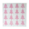 Dusty pink Christmas tree linen napkins (set of 4)