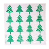 Green Christmas tree linen napkins (set of 4)