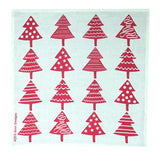 Red Christmas trees linen napkins (set of 4)
