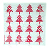 Red Christmas trees linen napkins (set of 4)