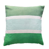 Racing Stripe cushion - Forest, duckegg + grass green 50cm