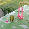 Green Graffiti linen tablecloth