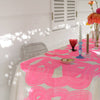 Highlighter pink Graffiti linen tablecloth