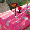 Highlighter pink Graffiti linen tablecloth