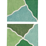 Green Crazy Pave linen Placemats (set of 4)
