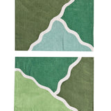 Green Crazy Pave linen Placemats (set of 4)