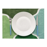 Green Crazy Pave linen Placemats (set of 4)