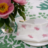 Pink Bee linen napkins (set of 4)