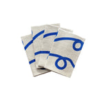 natural linen napkins with blue squiggles