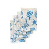 Blue Under the Sea linen napkins (set of 4)