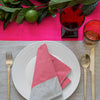 Neon pink Colourblock linen tablecloth