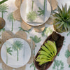 Green Palms linen tablecloth