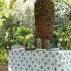 Green Palms linen tablecloth