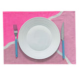Pink Crazy Pave linen Placemats (set of 4)