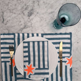Blue Capri linen placemats (set of 4)