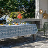 Blue Pomegranate linen tablecloth