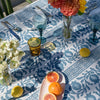 Blue Pomegranate linen tablecloth