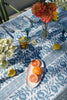 Blue Pomegranate linen tablecloth