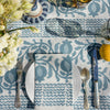 Blue Pomegranate linen tablecloth