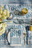 Blue Pomegranate linen tablecloth