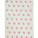 Pink Bees linen tea towel (Natural and off-white)