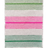 Tuxedo Stripe basil green, neon pink + balyleaf green linen tea towel (Natural and off-white)